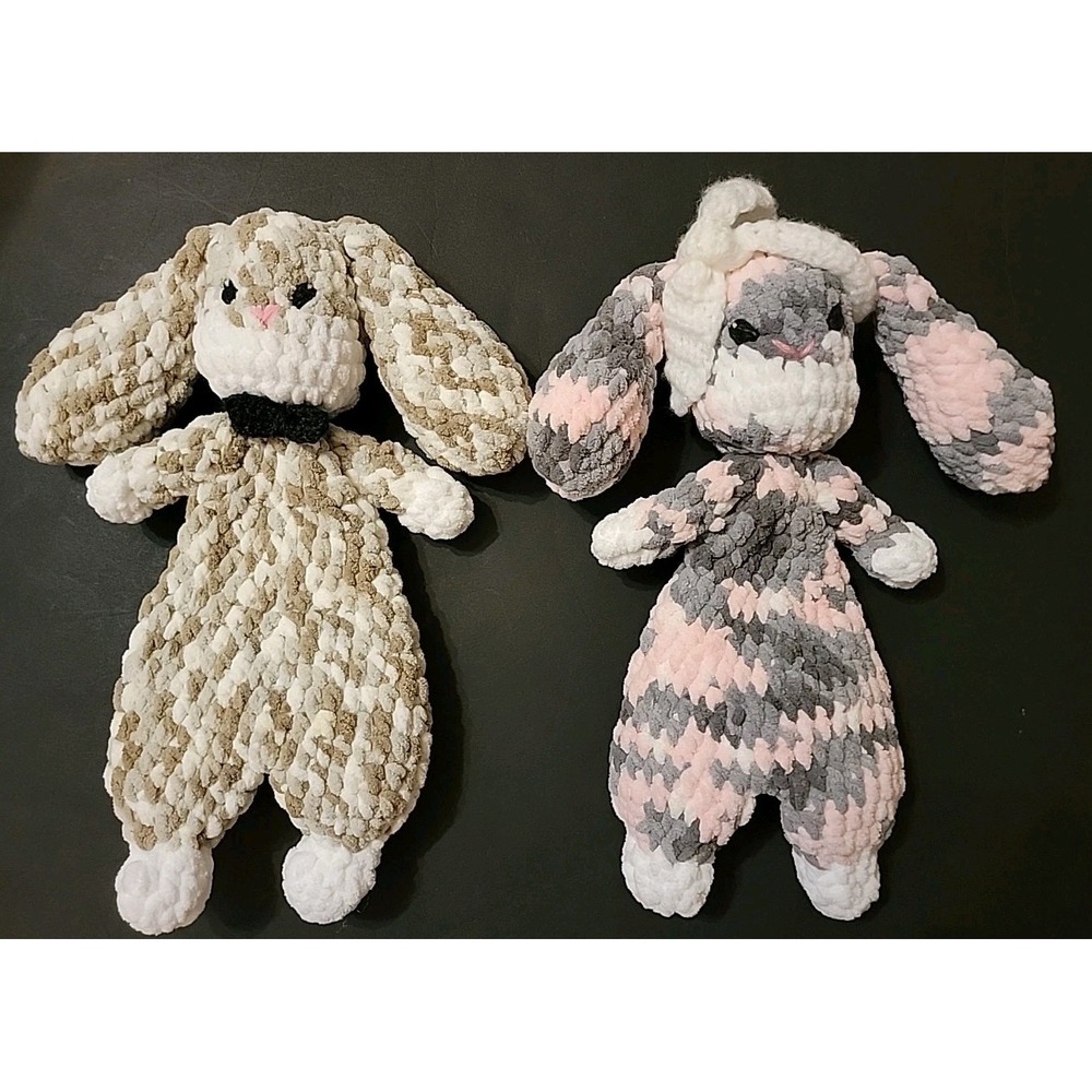 Handmade Crochet Easter Bunny Pair Couple